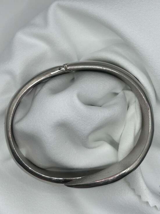 Heavy 925 Sterling Silver Sculptura Bangle Bracelet 68.5g Minimalist Wrap - Picture 9 of 15